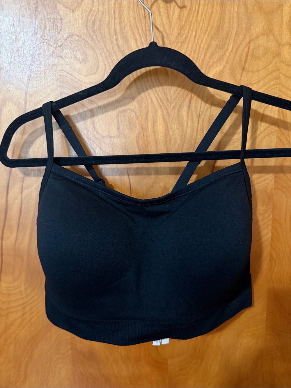 Pink Victoria’s Secret molded cup bra cross back size xl black nwt